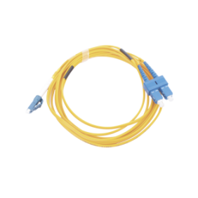 Jumper de Fibra Óptica Monomodo 9/125 LC/UPC-SC/UPC, PVC, 2.0 mm, Dúplex, amarillo, 3