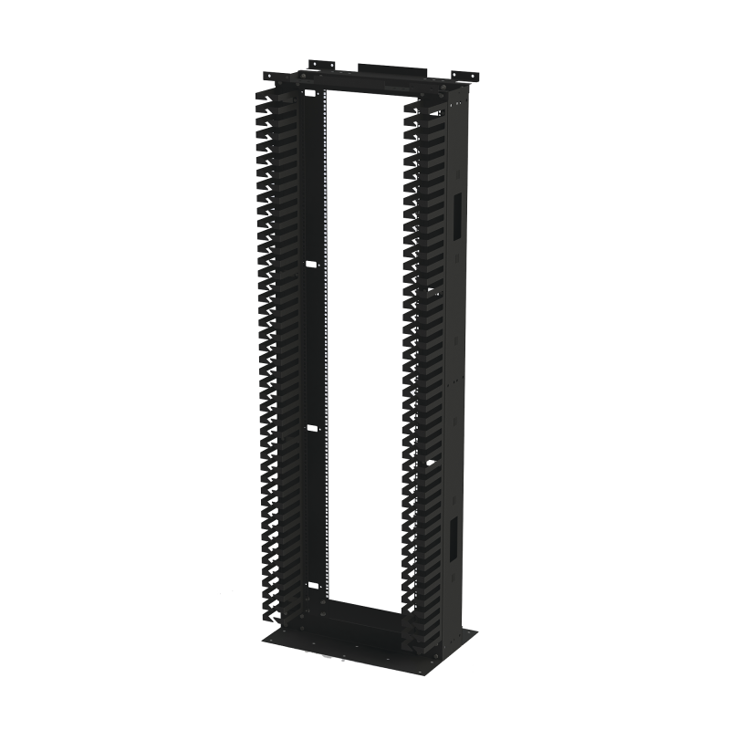 Rack de Acero de 7ft x 19in, 45UR con Organizadores Verticales Y Guía Superior para Cableado. 