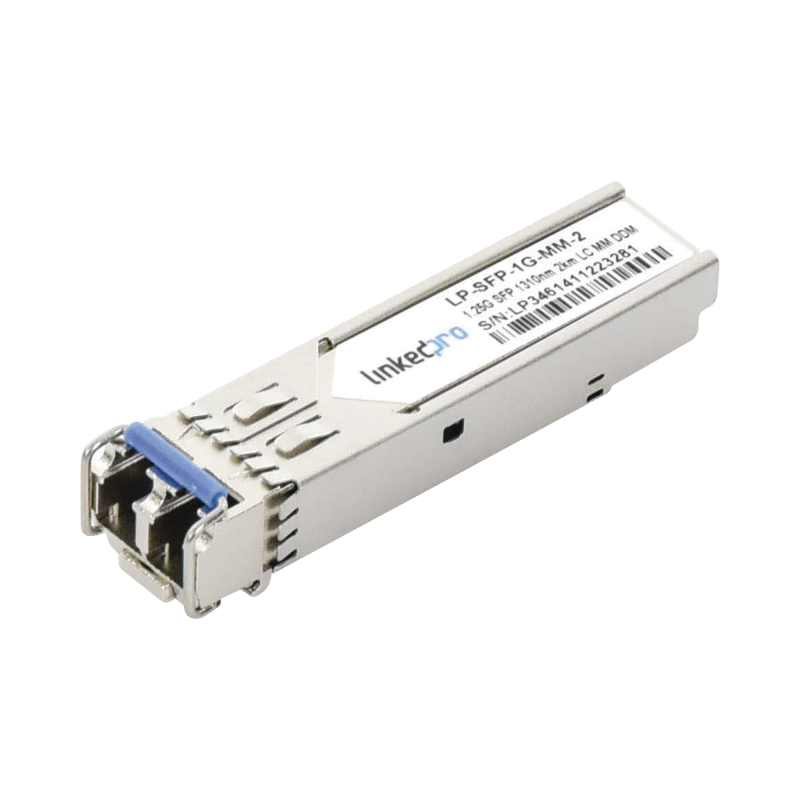 Transceptor Óptico SFP (Mini-Gbic) / Multimodo 1310 nm / 1.25 Gbps / 1000BASE-SX / Conectores LC/UPC Dúplex / DDM / Hasta 2 km 