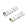 Transceptores Ópticos Bidireccionales SFP (Mini-Gbic) / Monomodo 1310 & 1550 nm / 1.25 Gbps / 1000BASE-BX / Conector LC/UPC Simplex / DDM / Hasta 20 km / 2 Piezas 