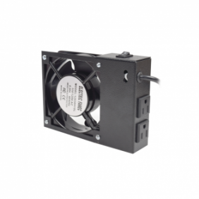 Ventilador 110 Vca con Clavija para Gabinete de Pared con 2 Tomas de Corriente 