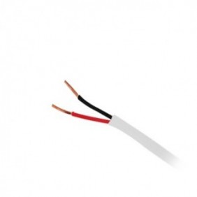 Bobina de 305 metros de cable 2 X 18 AWG, Uso INTERIOR, tipo CM-CL2, de color blanco para aplicaciones en Alarmas de intrusión