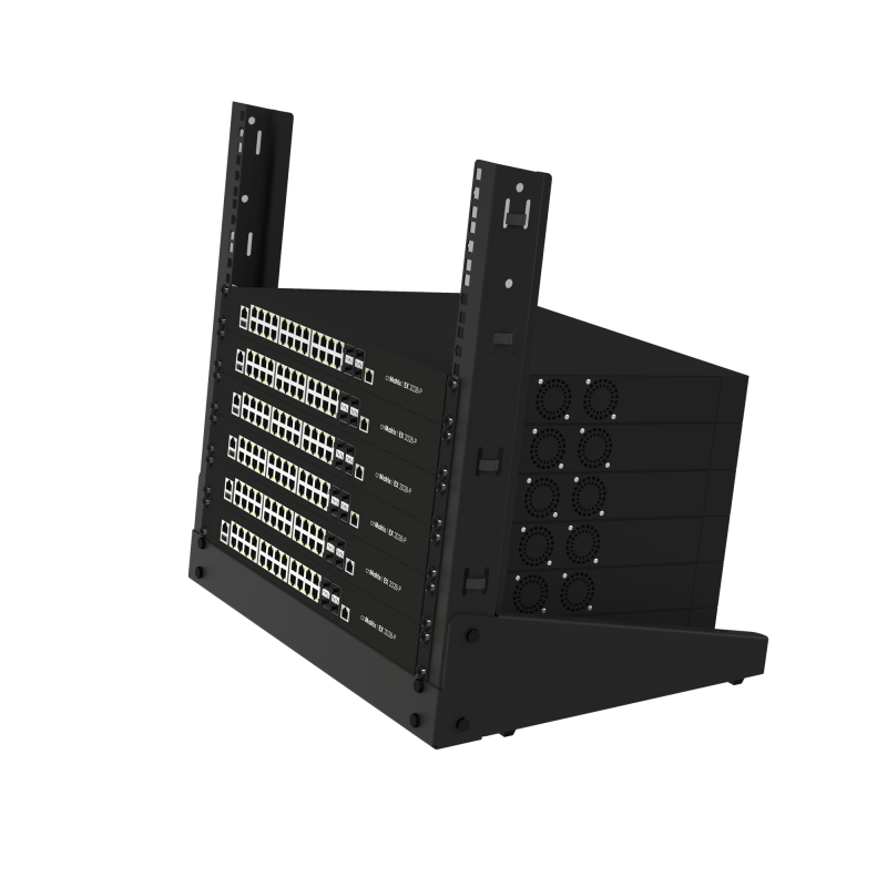 Rack de 19", 9 UR,  Para Uso en Mesa. Ideal para Instalaciones, Temporales / Pruebas / Exhibición