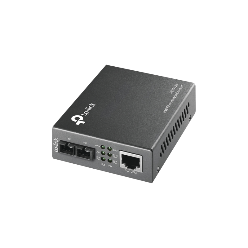 Convertidor Multimedia Multi-modo, 1 puerto RJ45 10/100 Mbps, conector de fibra SC, hasta 2