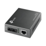 Convertidor Multimedia Mono-modo, 1 puerto RJ45 10/100 Mbps, conector de fibra SC, hasta 20