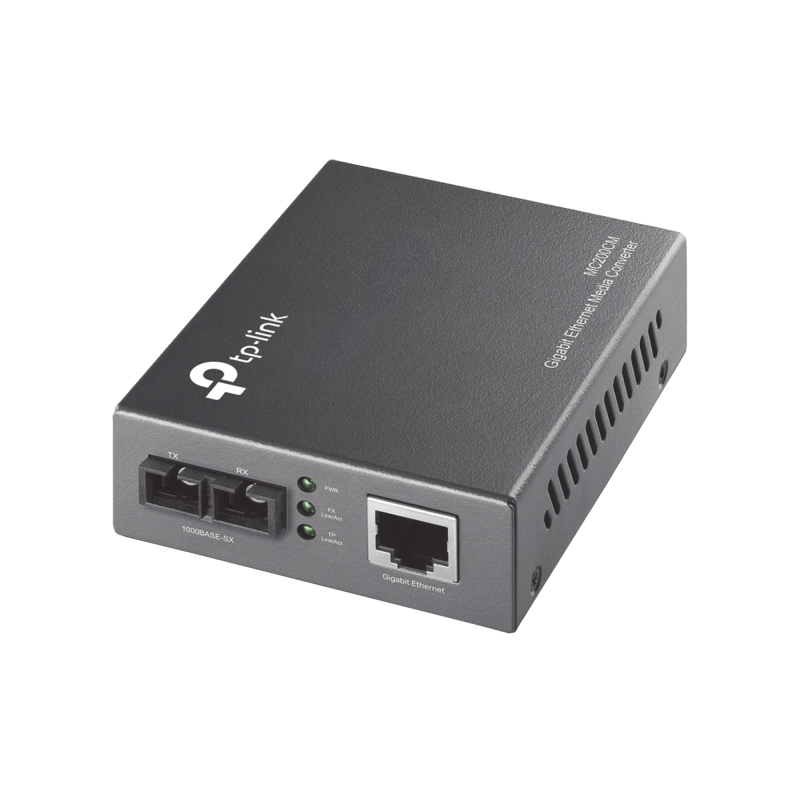 Convertidor Multimedia Multi-modo, 1 puerto RJ45 1000 Mbps, conector de fibra SC, hasta 500