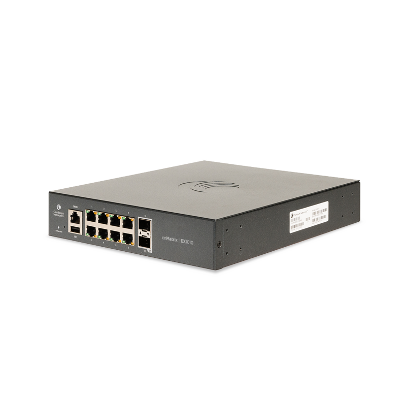 Switch cnMatrix EX1010  de 8 puertos Gigabit Ethernet y 2 SFP, Capa 2,  gestión en la