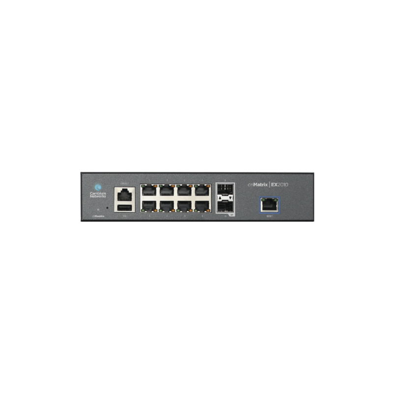 Switch inteligente cnMatrix EX2010 capa 3 de 13 puertos (8 Ethernet Gigabit, 2 SFP, 1 consola, 1 MNGMT, 1 USB) administración desde la Nube