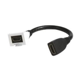 Adaptador HDMI con Pigtail Hembra-Hembra, Para vídeo 720, 1080p, 4K UHD Compatible con Faceplates MAX Siemon de 2 salidas,
