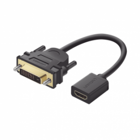 Convertidor DVI macho a HDMI hembra / Bidireccional / DVI 24+1 / 1080P@60Hz / Largo 22cm /