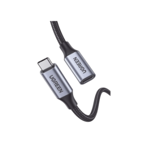 Cable USB-C Macho a USB-C Hembra / 1metro / USB-C 3.1 Gen 2 / Compatible con Thunderbolt 3 / Carcasa de Aluminio / Nylon