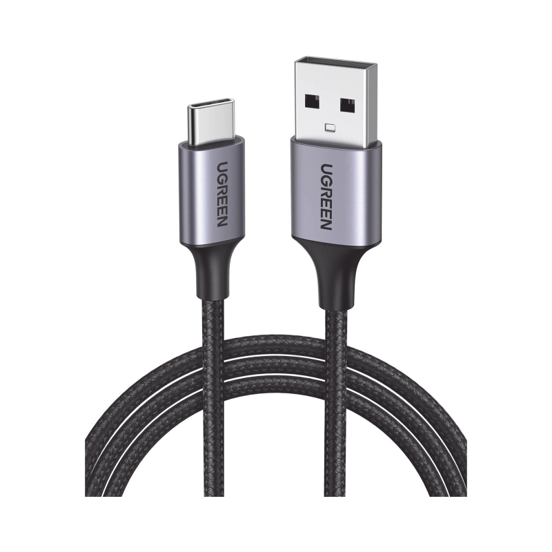 Cable USB A a USB C / 2 Metros / Carcasa de Aluminio / Nylon Trenzado /  Transferencia de Datos