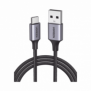 Cable USB A a USB C / 2 Metros  / Carcasa de Aluminio / Nylon Trenzado / Transferencia de Datos Hasta 480 Mbps / Soporta Carga