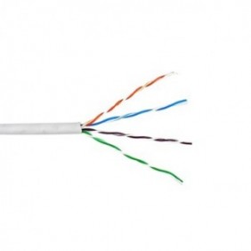 Bobina de cable de 305 metros, UTP Cat6 Riser, de color Blanco, uso en INTERIOR, UL, CMR, probado a