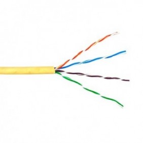 Bobina de cable de 305 metros, UTP Cat6 Riser, de color Amarillo, UL, CMR, probado a 350 Mhz, para aplicaciones de CCTV / redes