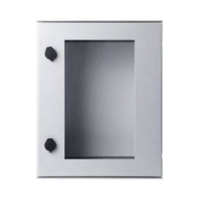 Gabinete de Poliéster IP65 Puerta Transparente, Uso en Intemperie (400 x 500 x 200 mm) con Placa