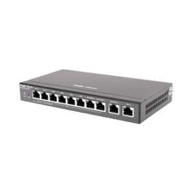 Router administrable , 6 puertos LAN  y 2 puertos LAN/WAN POE+ af/at gigabit hasta 110w, 1 puertos
