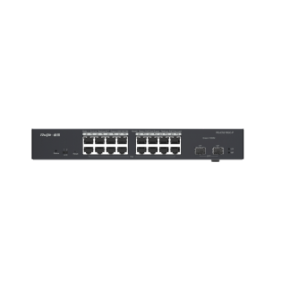 Switch L2 Administrable PoE con 16 puertos Gigabit PoE 802.3af/at + 2 SFP para fibra 1Gb, gestión gratuita desde la nube, 240w