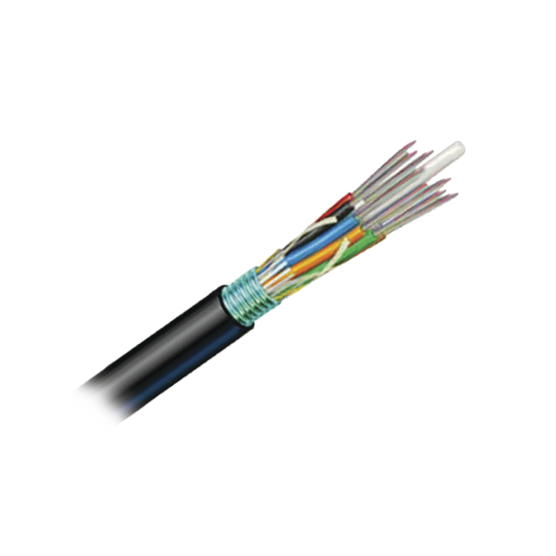 Cable de Fibra Óptica de 12 hilos, OSP (Planta Externa), No Armada, Gel, MDPE (Polietileno de media densidad), Monomodo OS2, 1 Metro