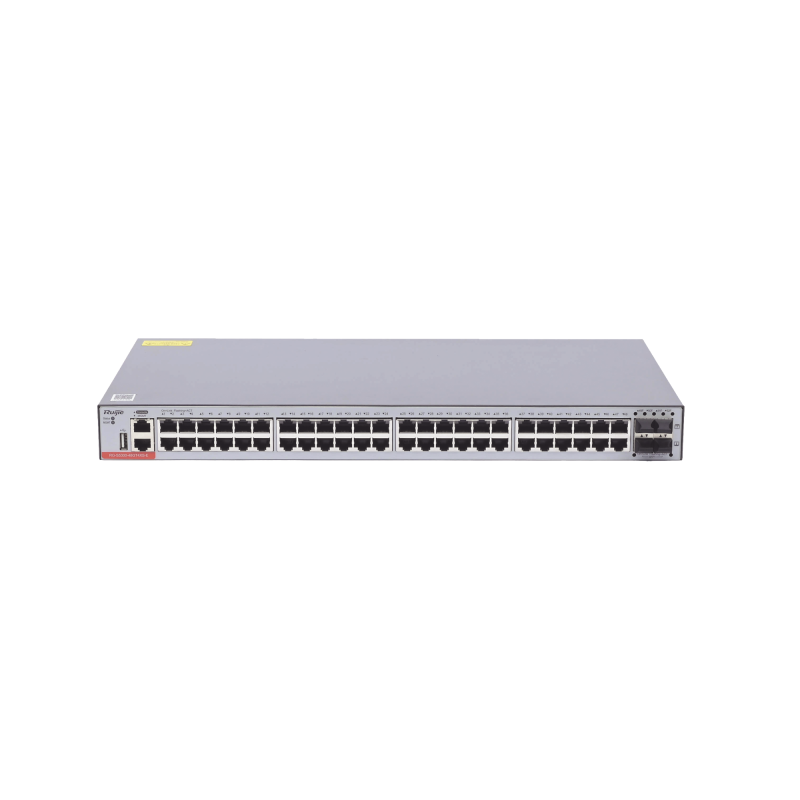 Switch Administrable Capa 3 con 48 puertos Gigabit + 4 SFP+ para fibra 10Gb, gestión gratuita desde la