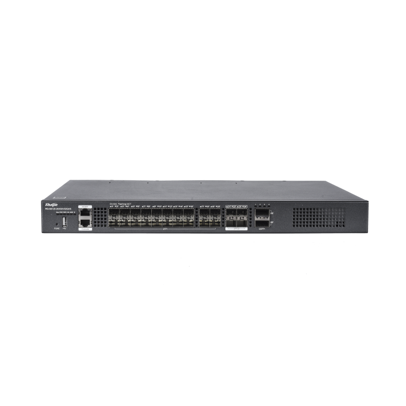 Switch distribución de fibra hasta 23 Tbps de Capacidad, 20 puertos SFP+ 10G, 4 Puertos SFP28 25G y 2 puertos QSFP+ 40G