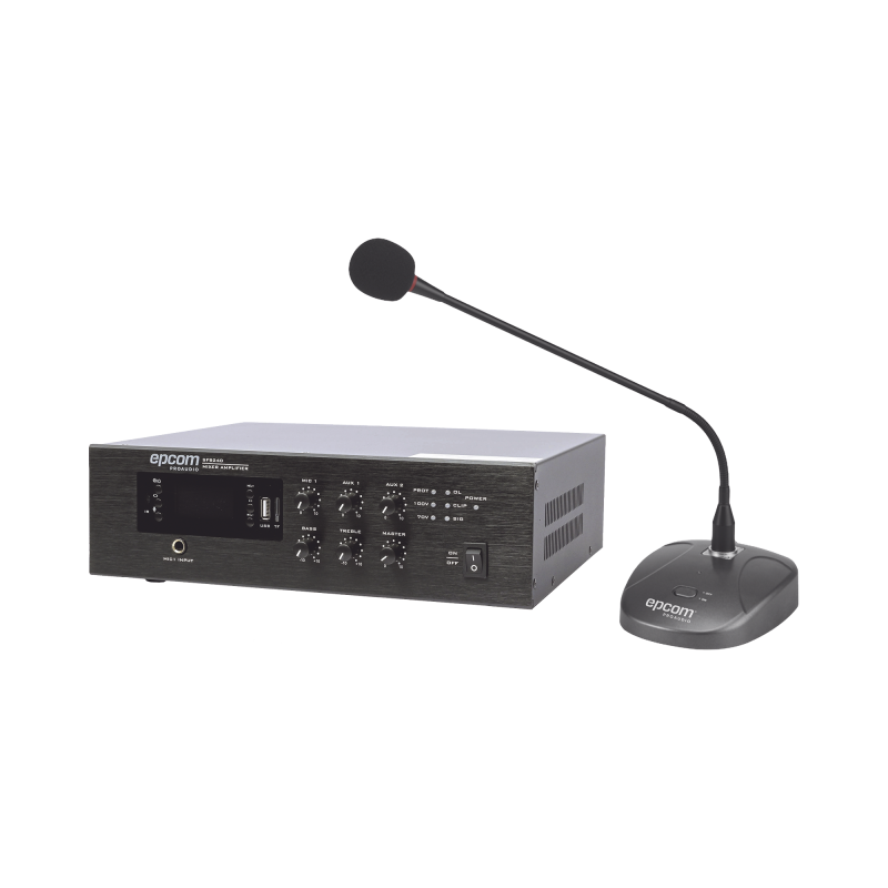 KIT de Amplificador de Audio de 240W Modelo SFB240 | más Micrófono de Escritorio Modelo