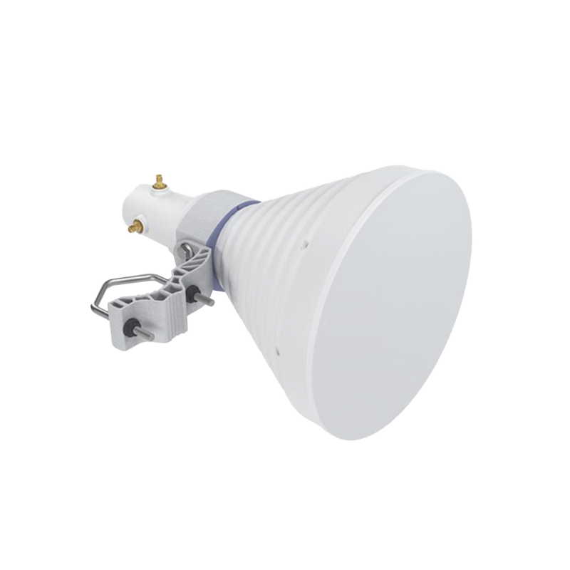 Antena Sectorial Simétrica Starter Horn de 30º, 5150 - 5950 MHz, ganancia de 18 dBi, conexión directa con radios IS-5AC, PS-5AC y IS-M5, conexión RP-SMA 