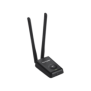 Adaptador de alta potencia USB  inalámbrico N 300 Mbps 2.4 GHz con 2 antenas externas de 5 dBi 