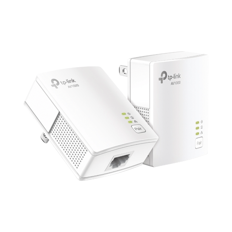 Kit Adaptador Powerline Gigabit Ethernet, tecnologia HomePlug AV2, 1000Mbps, Plug and Play, hasta 300 M dentro de casa, 1
