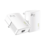 Kit Adaptador Powerline Gigabit Ethernet, tecnologia HomePlug AV2, 1000Mbps, Plug and Play, hasta 300 M dentro de casa, 1 Puerto 10/100/1000 Mbps y tamaño ultra compacto