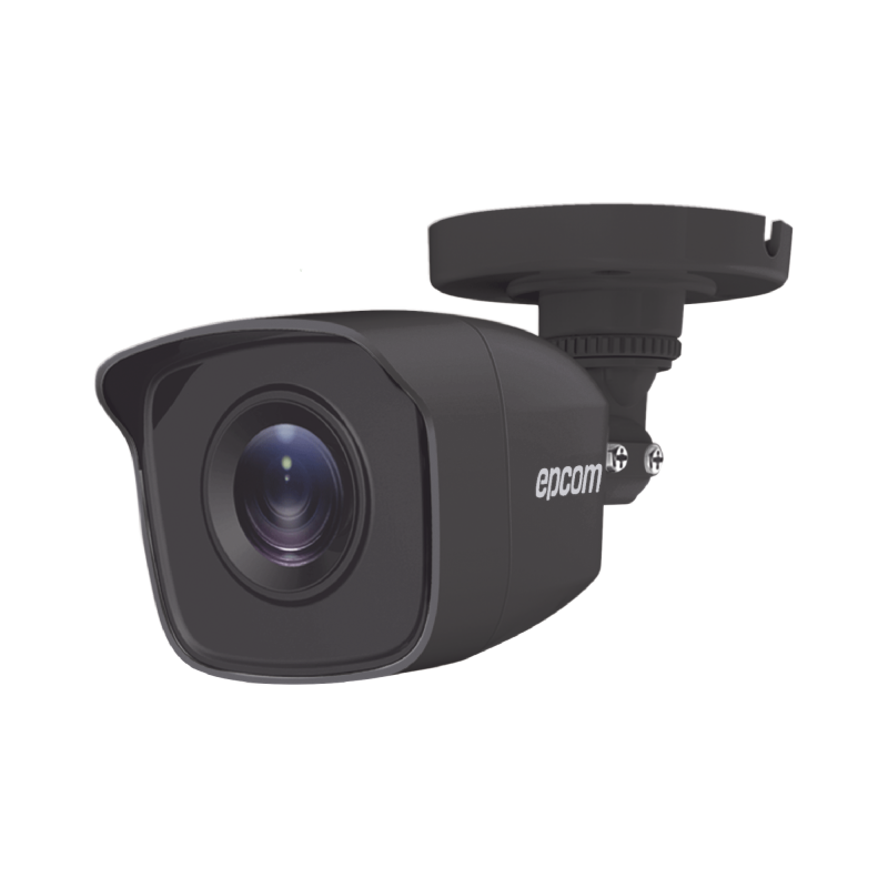 Bala TURBOHD 5 Megapíxel / Lente 2.8mm (85° de Visión) / Exterior IP66 / IR EXIR 20 mts / TVI-AHD-CVI-CVBS / Metal / Color Gris Oscuro