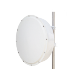 Antena direccional de alta resistencia, Ganancia 30 dBi, (4.9 -6.5 GHz), Plato hondo para mayor inmunidad al ruido, Conectores N-Hembra, Montaje y radomo incluido 