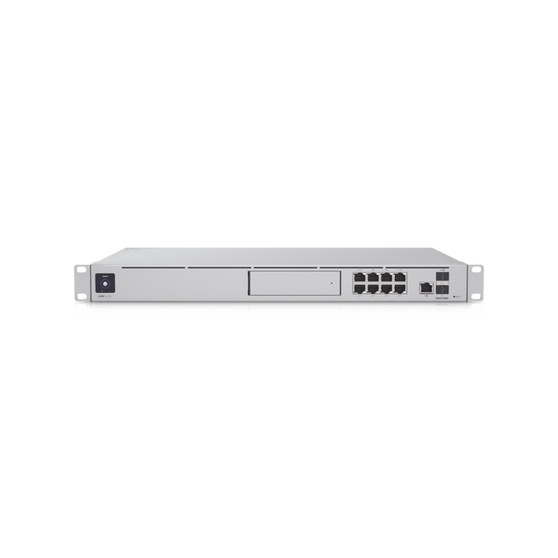 UniFi Dream Machine Special Edition, 8 puertos LAN RJ45 con POE, 1 LAN SFP+, 1 WAN 2.5G RJ45  y 1 WAN SFP+, 128 GB de memoria