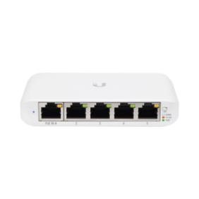 Switch UniFi Administrable Compacto de 5 Puertos 10/100/1000 Mbps, soporta entrada de PoE 802.3af/at