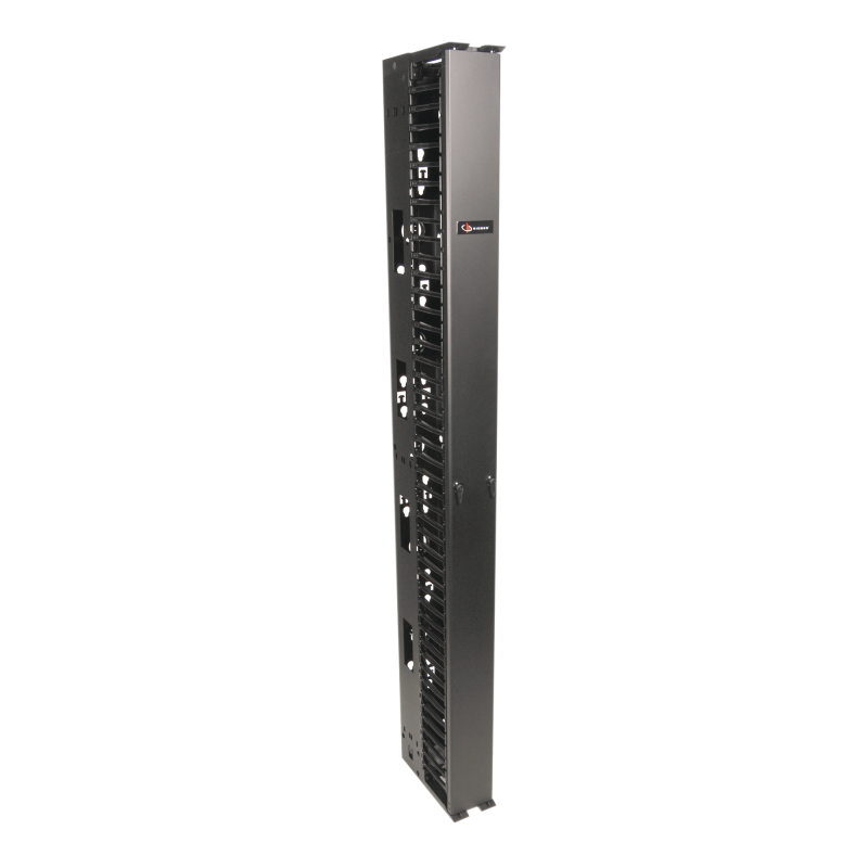 Organizador RouteIT Vertical Sencillo de 45UR, Fabricado en Acero Laminado en Frío 16AWG, 6in (152mm) de