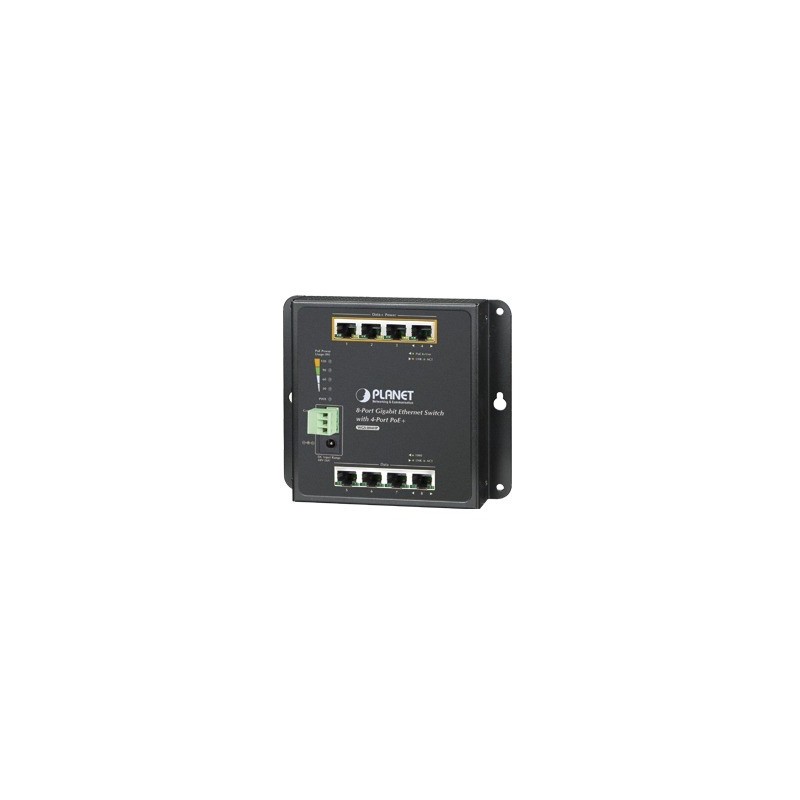 Switch Industrial de Múltiple Montaje (Pared, Riel DIN y Magnético), 8 Puertos Gigabit con 4 puertos PoE 802.3at, Hasta 120
