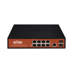  Switch Administrable de 8 puertos Gigabit Ethernet con PoE 802.3 af/at y 24V Pasivo + 2 SFP Gigabit, 150 W