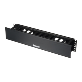 Organizador de Cables Horizontal PatchLink, Sencillo (Solo Frontal), Con Tapa Extendida, Para Rack de 19in, 2UR