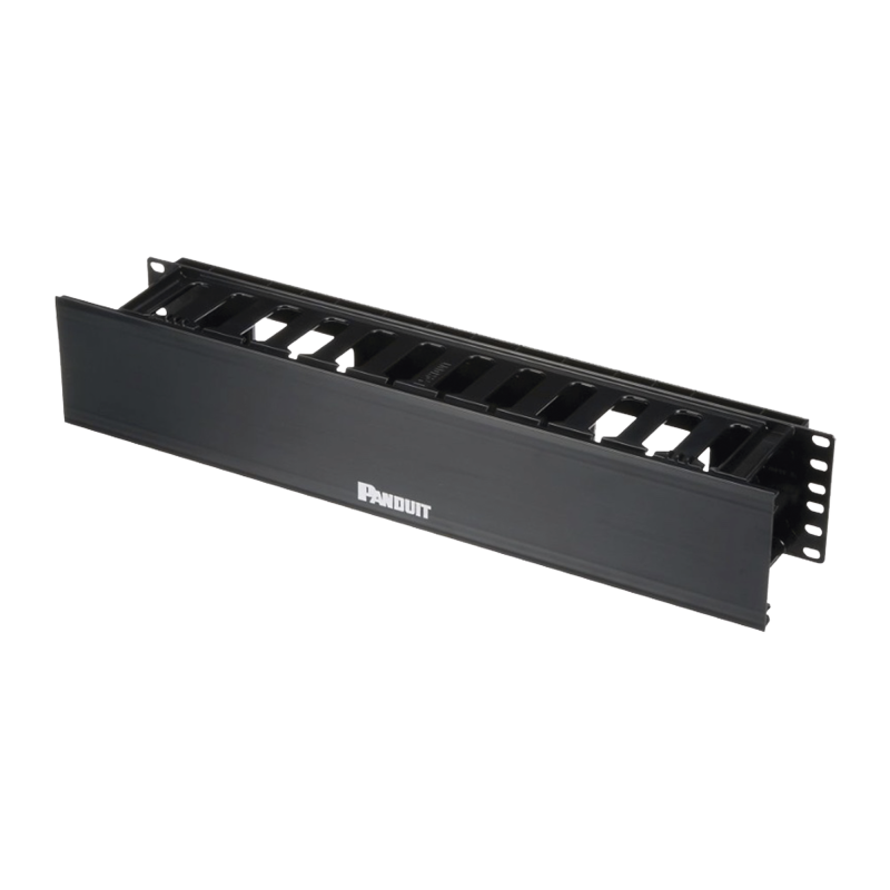 Organizador de Cables Horizontal PatchLink, Sencillo (Solo Frontal), Con Tapa Extendida, Para Rack de 19in, 2UR