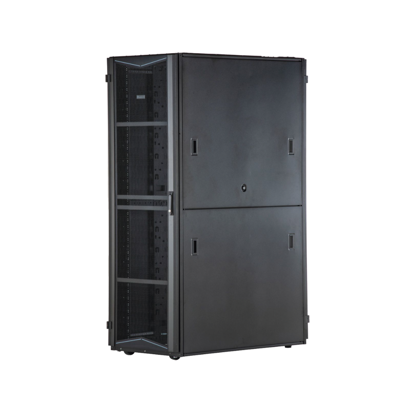 Gabinete FlexFusion para Centros de Datos, 42 UR, 800 mm de Ancho, 1070 mm de Profundidad, Fabricado en Acero, Color Negro