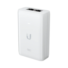 Adaptador PoE Ubiquiti (48 VDC, 0.65A) puerto Gigabit, ideal para equipos UniFi