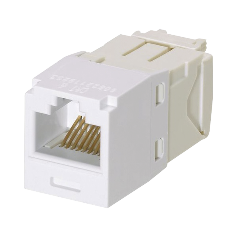 Conector Jack RJ45 Estilo TG, Mini-Com, Categoría 6, de 8 posiciones y 8 cables, Color Blanco