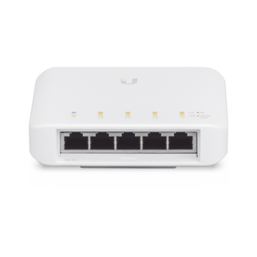 Switch UniFi FLEX de 5 puertos para semi-exterior IP55 (1 x PoE de entrada 802.3af/at/bt y 4 puertos PoE de salida 802.3af)