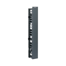 Organizador Vertical NetRunner, Sencillo (Solo Frontal), Para Rack Abierto de 45 Unidades, 4.9in de Ancho, Color